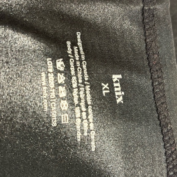 KNIX Sz XL High Rise Contour Waist Faux Leather Smoothing Ankle Length Leggings - Picture 8 of 8